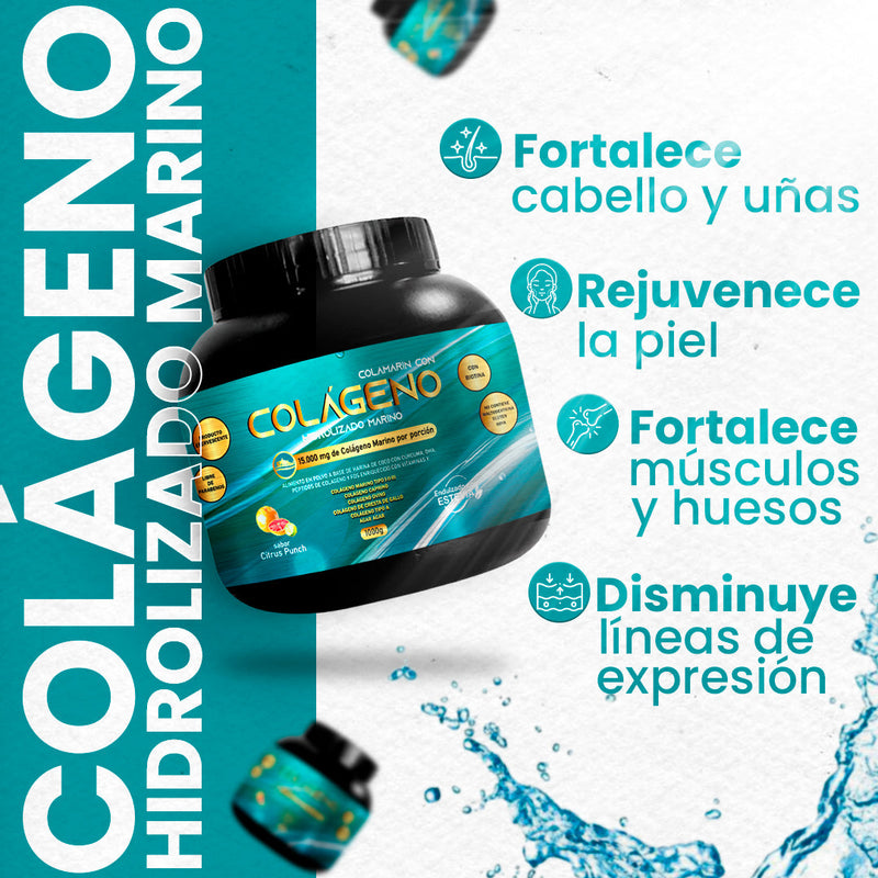 Promoción 80% de descuento - Colágeno Marino Hidrolizado 1000 gr - Envio Gratis